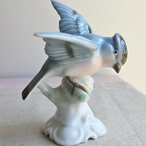 Gerold Porzellan Bavaria Bluebird w/ Black & Pink West Germany